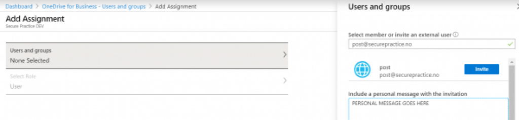 Assigning the application to users.